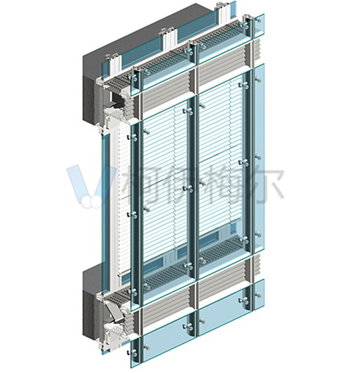 雙層玻璃幕墻示意圖